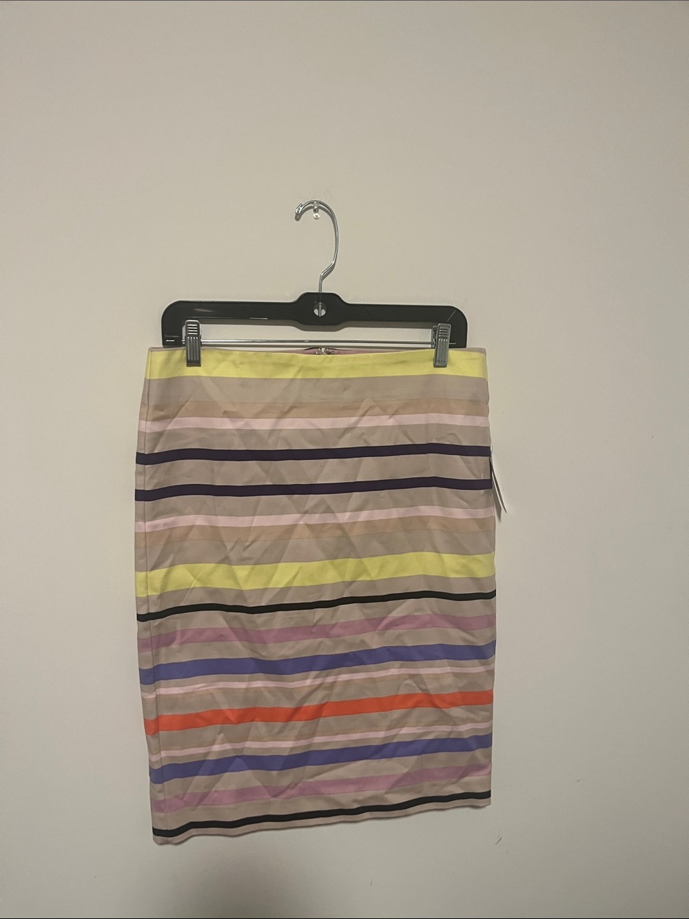 NWT LORD & TAYLOR Striped Multicolor Pencil Skirt - Yellow Accent